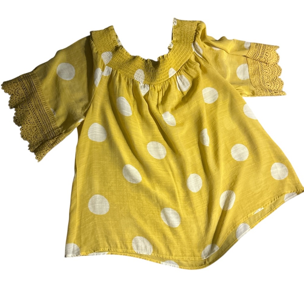 Yellow Polka Dot Summer Top